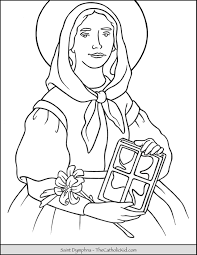 Saint Dymphna Coloring Page St Dymphna Saint Coloring Coloring Pages