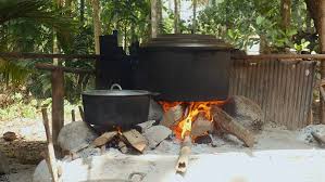 Open burning is defined as the burning of any matter in such a manner that the products of combustion resulting from the burning are emitted directly into the ambient air without passing through a stack or flue. Cooking Pots On Open Wood Burning Stock Footage Video 100 Royalty Free 15145435 Shutterstock