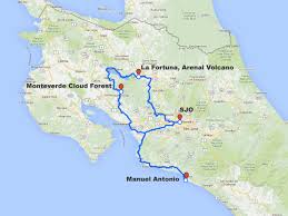 Monteverde cloud forest biological reserve location. Paradise Discovered Costa Rica Vacation Plan