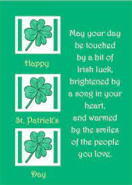 'the day of the festival of patrick'), is a cultural and religious celebration held on 17 march. Irish Blessings For A Happy St Patrick S Day Well Wishers Group