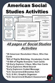 American Social Studies Activities Social Studies Activities Social Studies Middle School Lesson Plans