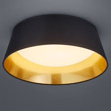 Schramm® 2 stück retro hängeleuchte hängelampe schwarz innen gold deckenleuchte lampe vintage lampen für wohnzimmer esszimmer restaurant 2er pack. Led Design Decken Lampe Schwarz Gold Wohn Zimmer Strahler Leuchte Textil Reality R62871279 Etc Shop