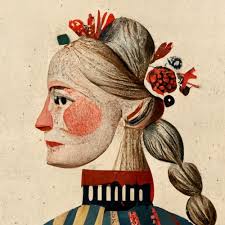 Indian Native Folk Art Style, Minimalistic Flat, Scandinavian Print,  Swedish Design, Light Wall Art, Digital Download, Norwegian Wall Art,