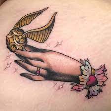 Harry Potter Golden Snitch Tattoo Harry Potter Tattoos Fandom Tattoos Golden Snitch Tattoo
