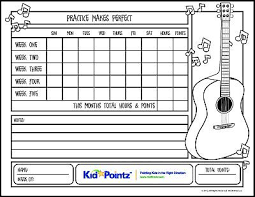 Guitar Practice Chart Piano Practice Chart Music For Kids