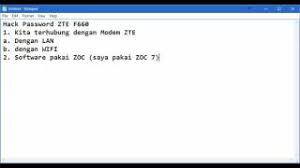 Check them out here on our default zte router passwords page. Hacking Password Modem Zte F660 Youtube