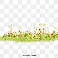 Flowers Grass Spring Bloom Flowers Grass Spring Bloom Clipart Latar Belakang