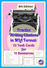 Students Practice Writing Citations In Mla Format Correctly With Task Cards All Works Cited On The Task Card Task Cards Writing Practice Mla Citation Practice