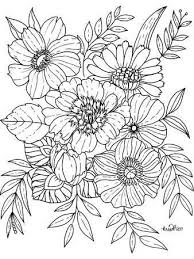 Botanicals 3 Giclee Print Kcdoodleart Art Com In 2020 Printable Flower Coloring Pages Flower Coloring Pages Coloring Pages