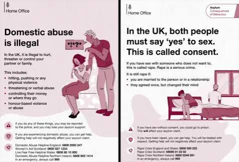 Asylum seekers told rape and harassment illegal in UK in new Home Office  booklet