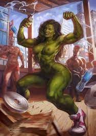 She Hulk Flexing By Tixnen | Marvel Premium Hentai