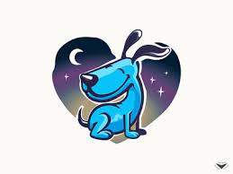Blue Dog Logo Dog Logo Design Pet Logo Design Dog Logo