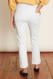 Mother The Scrapper Cuff Ankle Fray Jean In Baby Blue Hampden Clothing