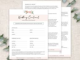 Wedding photography contract (free sample) here is what's in the contract for wedding photographers: Wedding Photography Contract Template Wedding Agreement By Designscozy Thehungryjpeg Com