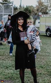 Plus the ruffled shirt, bow tie, and cummerbund. Baby Beetlejuice And Lydia Deetz Costume Diy Costume Guide
