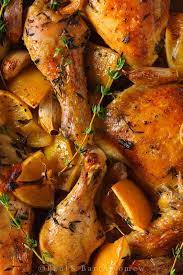 Slow Roasted Chicken With Lemon And Garlic Food Recipes Cooking Recipes