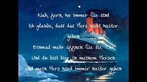 Check spelling or type a new query. Celine Dion My Heart Will Go On Deutscher Text Youtube