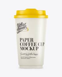 Download 16oz Single Wall Paper Coffee Cup Mockup In Cup Bowl Mockups On Yellow Images Object Mockups PSD Mockup Templates