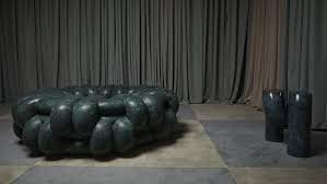 Kelly Wearstler showcases Nudo furniture in fabric-draped installation