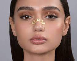 Big Gold Berries Nose Cuff Nose Jewelry Wedding Jewelry Boho Chic Wedding Boho Chic Jewelry Hijab Jewelry Nose Jewelry Edgy Jewelry Boho Chic Jewelry