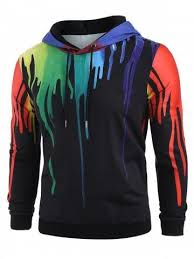 Bite Off More Than You Can Chew Hoodie Colorful Splatter Paint Pattern Hoodie Hoodies Sweater Fashion Mens Sweatshirts Hoodie