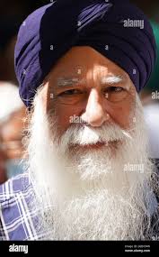 Members of the Sikh community outside the Indian High Commission at India  House, London, during a demonstration showing solidarity with farmers  protesting