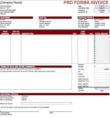 Free Pro Forma Invoice Template Pdf Word Excel