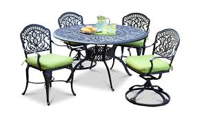 Tuscany 5 Piece Patio Dining Set By Hanamint Hom Furniture Cast Aluminum Patio Furniture Patio Dining Set Aluminum Patio Furniture