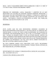Glosas ,palabras y discursos egresados escuela primaria. Glosas Acto 25 De Mayo 2013