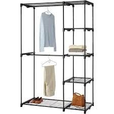Check spelling or type a new query. Whitmor Deluxe Double Rod Freestanding Closet Heavy Duty Storage Organizer Black 19 5 X 48 0 X 73 0 Walmart Com Free Standing Closet Whitmor Double Rods