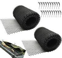 2-Pack Plastic Gutter Guard Mesh Roll 6” x 20Ft Rain Gutter Leaf Guard-Stop  Clogged Gutters-with 20 Clip Fixed Hooks.DIY Gutter Protection.