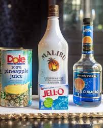 Great Recipe For Blue Hawaiian Jello Shots With Coconut Rum The Pineapple Juice Malibu Rum And Blue Jello Shot Recipes Shot Recipes Blue Hawaiian Jello Shots