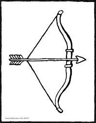 Simple shapes & objects coloring pages. Bow And Arrow Kiddicolour