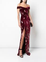 My mom bought be an antique velvet coat and i ordered this i bought this dress because , while i usually enjoy wearing dresses , i'm sadly working from home. Off The Shoulder Embroidered Velvet Gown Marchesa