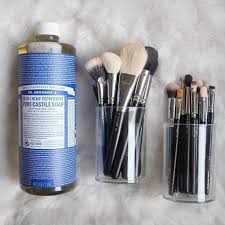 How To Clean Make Up Brushes Naturally Green Cleaning With Dr Bronner S Castile Soap How To Clean Makeup Brushes Diy Makeup Brush Clean Makeup