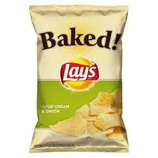 Lay S Oven Baked Sour Cream Onion Flavored Potato Crisps 6 25 Oz Sour Cream And Onion Potato Crisps Sour Cream