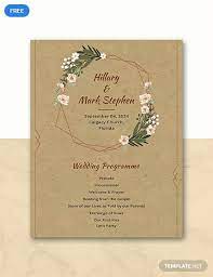 Rustic Wedding Program Template Word Psd Apple Pages Illustrator Publisher Wedding Program Template Free Rustic Wedding Programs Wedding Invitation Templates Rustic