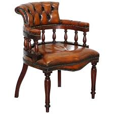 Lovely Restored 1960 Chesterfield Vintage Brown Leather Directors Captains Chair Brown Leather Chairs Chair Vintage Desk Chair