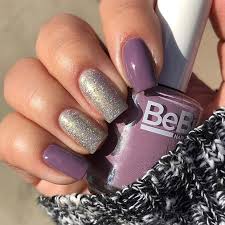 Yellow glitter tipped nails with purple flowers. 63 Pretty Nail Art Designs For Short Acrylic Nails Page 4 Of 6 Stayglam