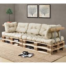 Vedrai che realizzare dei cuscini fai da te non è poi così difficile come sembra. En Casa Euro Pallet Divano Beige Braccioli 3 Posti Pastiglie Tavolozza Cuscino Divano Beige Divano Pallet Decorazioni Pallet