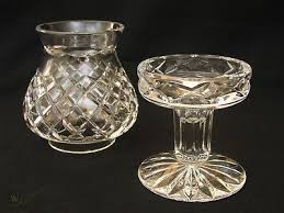 Vibhsa crystal candle holders set of 2 wedding centerpiece decorations hurricane candleholders for tea lights. Block Crystal Casablanca Hurricane Candle Holder Mouth Blown Hand Cut Poland 412309170