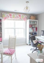 Craft room organization and storage are a vital part of crafting because supplies left in disarray can leave you feeling stifled and uninspired. Feminine Home Office Craft Room Tour Atta Girl Says