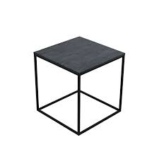 Landon Side Table Black Metal With Marble Black Side Table Side Table Square Marble Side Table