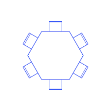 Hexagon Table Sizes Dimensions Drawings Dimensions Guide