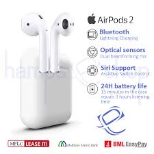 Available with wireless charging case. Apple Airpods 2 Hampseshop