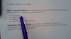 Rigid Transformations Motions Printable Graphic Organizer | Tpt