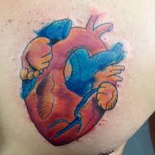 A watercolor tattoo turns your body into a real canvas. Mariana Groning Watercolor Heart Tattoo Tatuaje De Corazon En