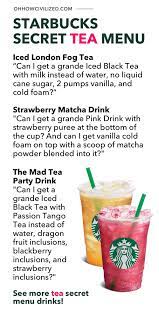 23 Popular Starbucks Secret Tea Menu Drinks How To Order Them Starbucks Green Tea Hot Tea Recipes Homemade Tea