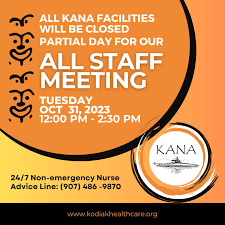 All KANA facilities will be closed