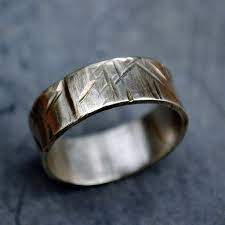 Textured Sterling Silver Ring For Men Women Distressed Silver Jewelry Scratches Grooves Everyda Black Gold Jewelry Mens Silver Rings Silver Rings Unisex
